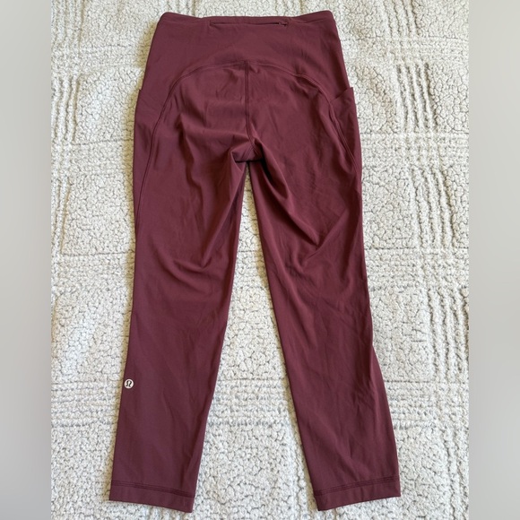 Women’s Burgunday Lululemon Cropped Leggings - Picture 3 of 5